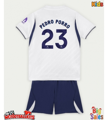 Tottenham Hotspur Pedro Porro #23 Replica Home Stadium Kit for Kids 2026-27 Short Sleeve (+ pants)